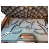 pliers set assorted styles in carrying case