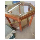 glass top end table