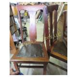 3 antique wooden chairs