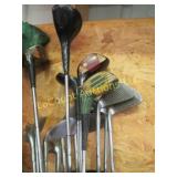 Golf clubs w bag pool cues