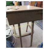 small metal childs school desk