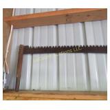 large antique 2 man saw