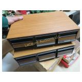 2 casette storage units w casettes