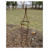 garden decor bird metal stand
