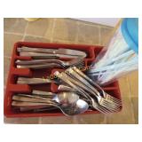 flatware silverware w straws