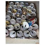 assorted vintage beer cans