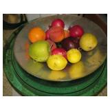 2 large fruit bowls w fruit