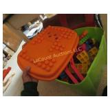 covered tub of large building mega blocks