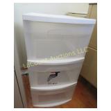 Sterilite 3 drawer storage cabinet w wheels