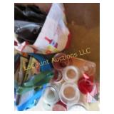 assorted vases & reuseable shopping bags