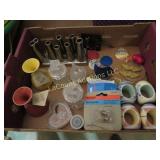 napkin rings glass trinket boxes misc trinkets