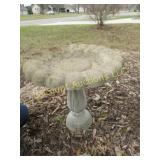concrete bird bath