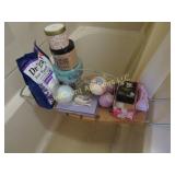 bathtub board w relaxing supplies salts balls