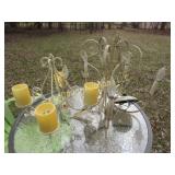 2 hanging cottage shabby chic lights