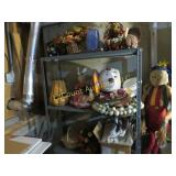 top 3 shelves holiday deor scarecrow pumpkin