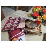 florals placemats thanksgiving bowls platter