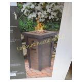 patio gas fire column fire pit