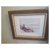 beautifully framed seaside print
