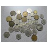 assorted foreign coins