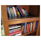 all books on 2 shelves assorted