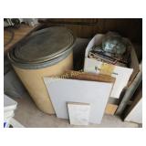 barrel & tote w scrap campfire wood magazines