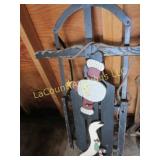 vintage decorated winter sled