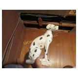 plaster type material dalmation statue