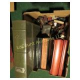 metal book box cigar box wood jewelry box stamps