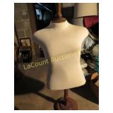 torso mannequin dress form wood base