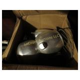 assorted metalware coffee pot toaster