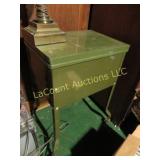 vintage metal typewriter stand table