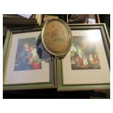 3 small vintage prints