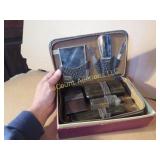 vintage vanity travel set by Swank