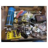 assorted fishing reels thermos misc