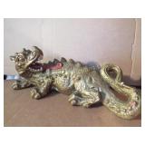 gold dragon statue figure