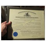 Franklin d Roosevelt  certificate