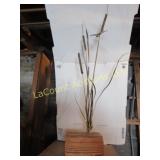 vintage metal cat tail sculpture art