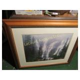 framed Rocky Mountain Cascade waterfall print