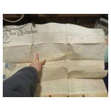 vintage 1800s deed type paper wax seal document