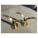 Pr swedish MCM brass candle sticks holders