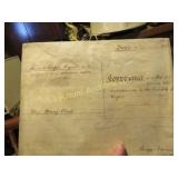 vintage 1800s deed type paper wax seal document