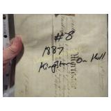 vintage 1800s deed type paper wax seal document
