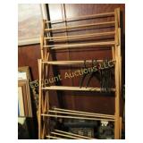 wood folding drying rack
