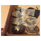 7 assorted belt buckles
