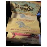 4 wood smoked salmon boxes
