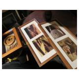 2 fishing prints & Koth Whakairo Artist piece