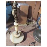 VTG ornate floor lamp marble base mermaid woman