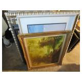 assorted framed pictures prints