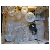 assorted perfume bottles jars bowl misc