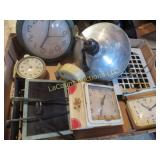 vintage clocks grate light